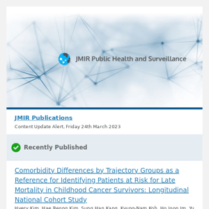 [JPH] Comorbidity Differences by Trajectory Groups as a Reference for Identifying Patients at Risk for Late Mortality in Childhood Cancer Survivors: L