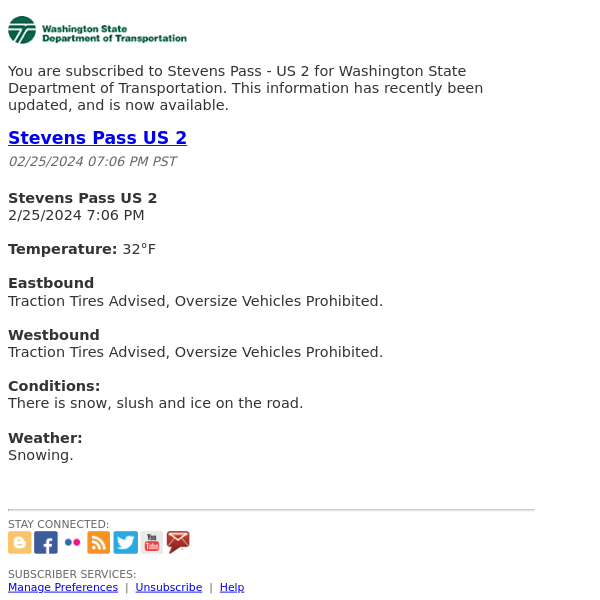 Stevens Pass US 2