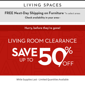 LIVING ROOM CLEARANCE: The Real Deals