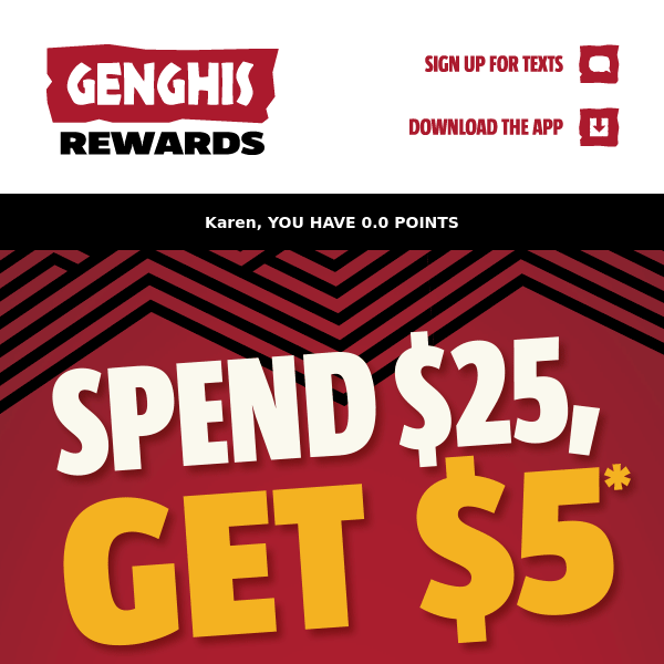 Gift $25 This Holiday Season, Genghis Grill...🎁🎊😮