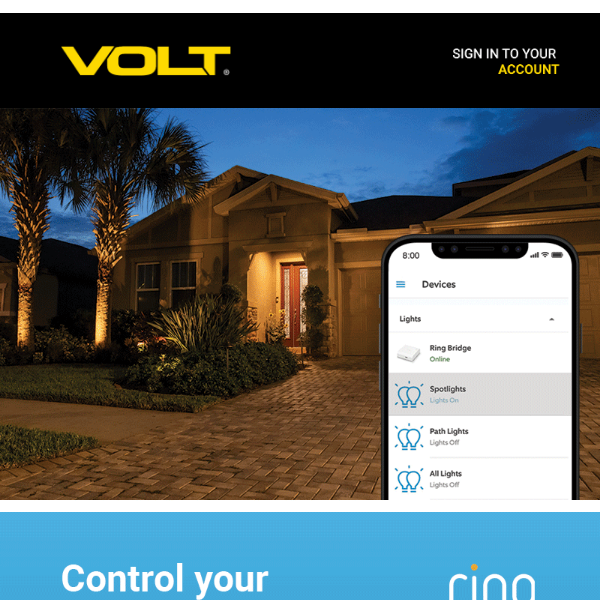 Control your landscape lighting anytime, anywhere