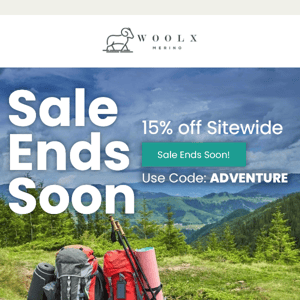 Adventure-Ready Sale – 15% off Sitewide ENDS TONIGHT!
