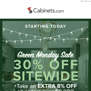 Starting today... Green Monday Sale!
