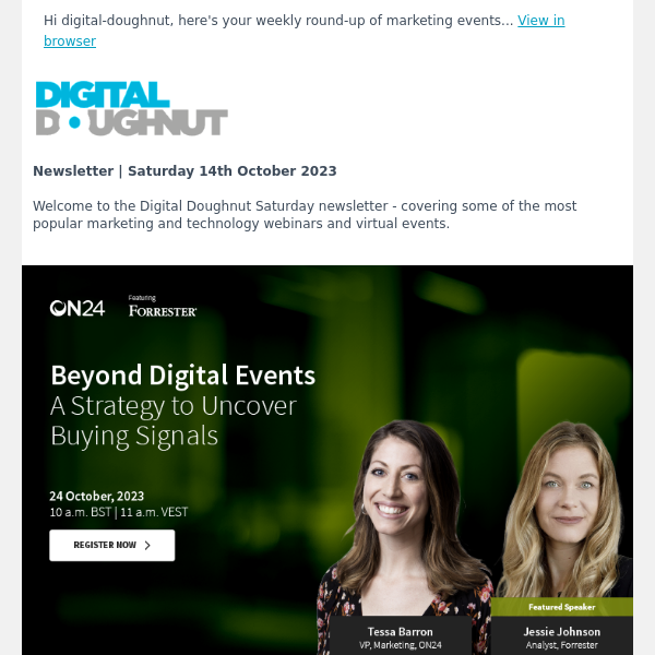 Webinars & Events: Evaluate Channels for Data-Driven Insights + Much More