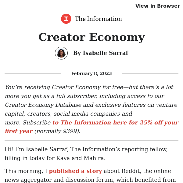 Creator Economy: Reddit’s Ad Gains Could Mean More Cash for Creators; Biden Targets Social Media; Twitter’s Outage