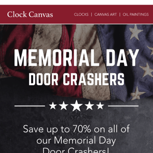 Don't Miss Our Memorial Day Door Crashers! 💥