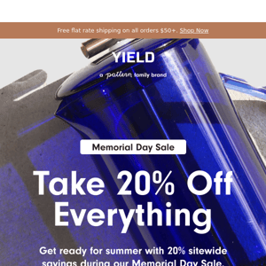 Save 20% sitewide this weekend only
