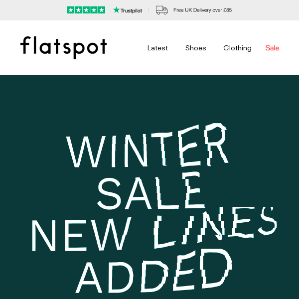 New Lines Added - Flatspot Winter Sale