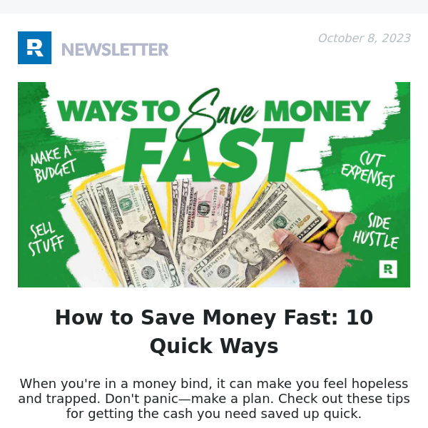 How to Save Money Fast: 10 Quick Ways