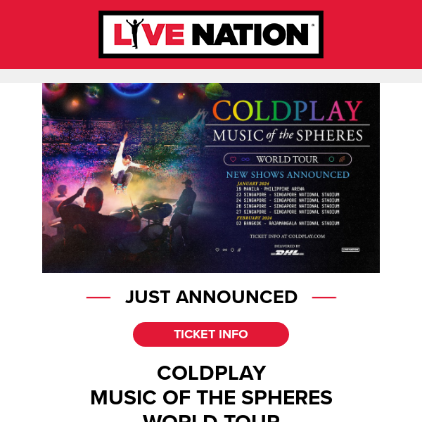 COLDPLAY ANNOUNCE 2024 DATES FOR ASIA Live Nation   Email600