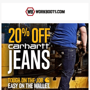 FYI: Carhartt jeans are on sale 👀