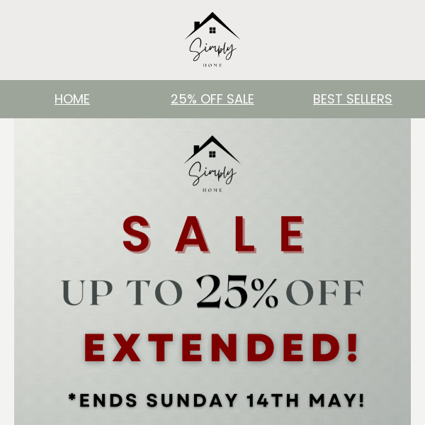 25% Sale Extended!