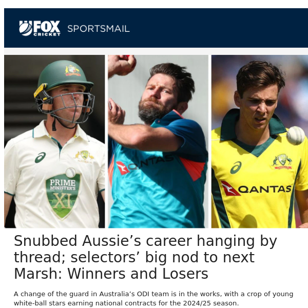 Snubbed Aussie’s career hanging by thread; selectors’ big nod to next Marsh: Winners and Losers