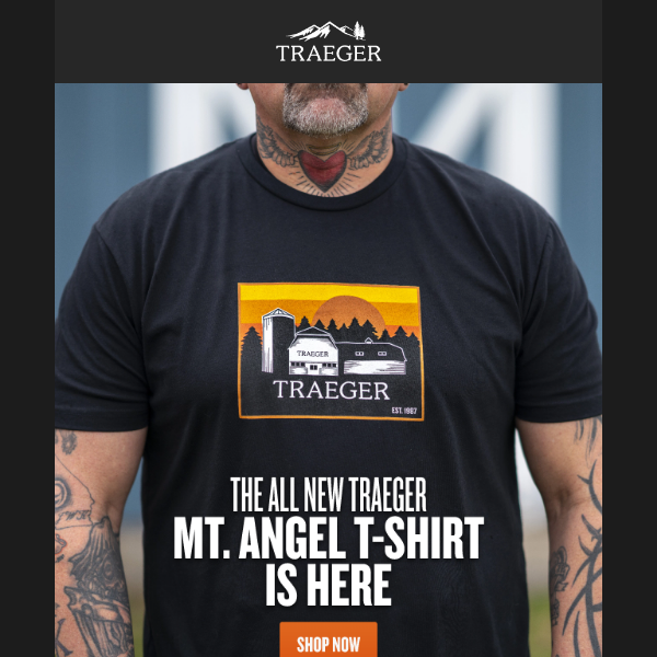 The All New Traeger Mt. Angel T-Shirt is Here!