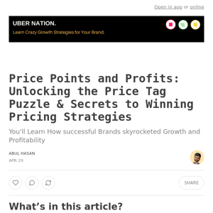 Price Points and Profits: Unlocking the Price Tag Puzzle & Secrets to Winning Pricing Strategies