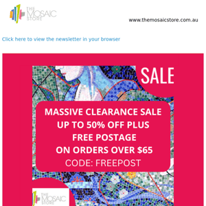 The Mosaic Store , Massive Clearance SALE + FREE Postage = What! 😳