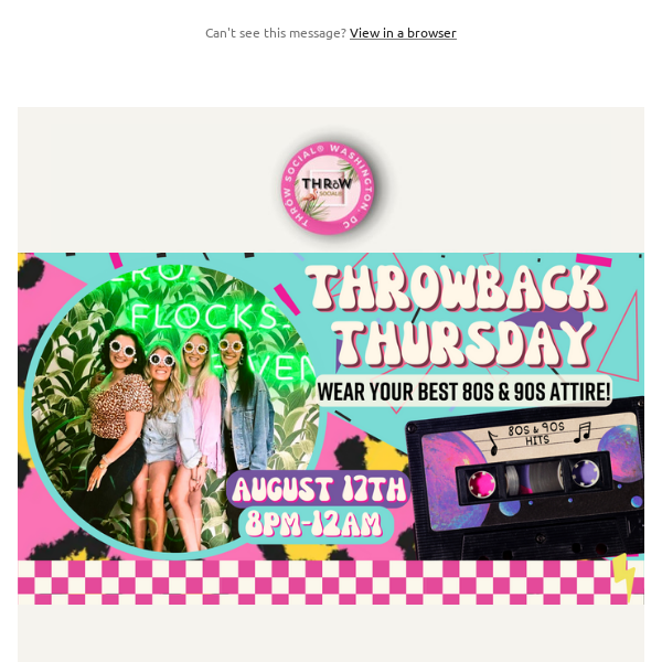 🛼TODAY! Throwback Thursday with 80's & 90's Hits! ⭐️