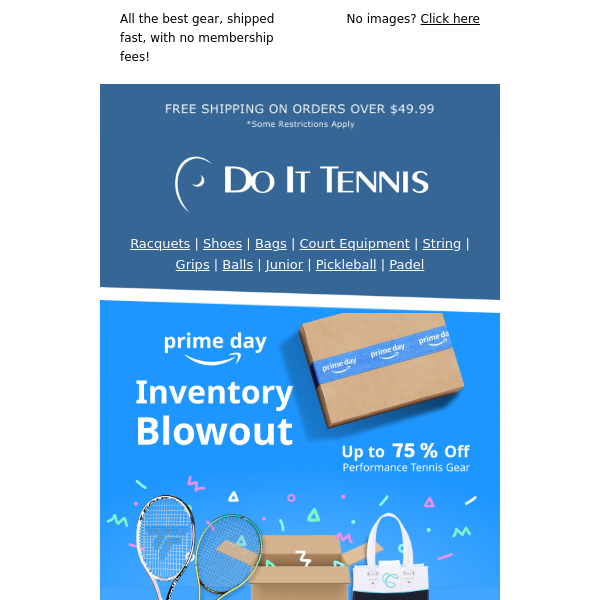 📦Prime Day Inventory Blowout Sale - Up to 75% Off Tennis Gear