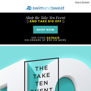You've earned $10 in savings, Swim And Sweat! 💸