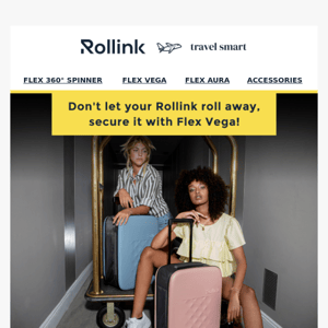 Don't let your Rollink luggage get away, 15% off now.