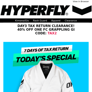 Day3 | 40%OFF One FC Grappling Gi 🥋