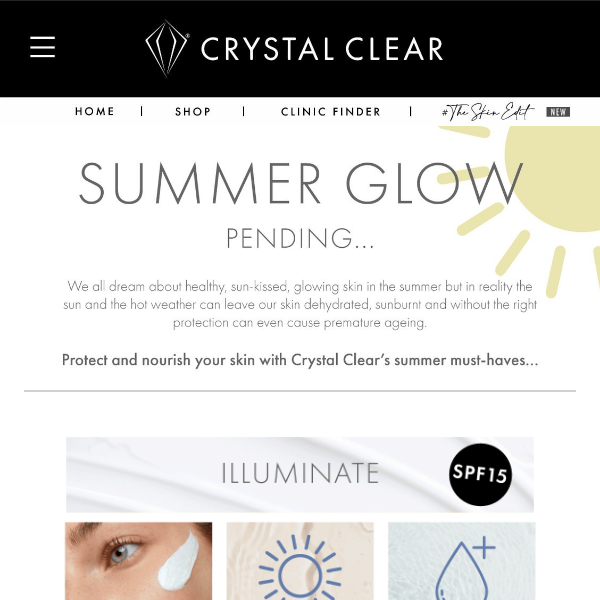 Get that Crystal Clear SUMMER GLOW ☀️