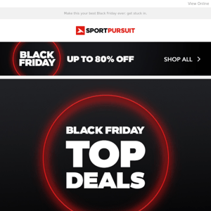 Up to 80% Off: BLACK FRIDAY Deals For Your Sport