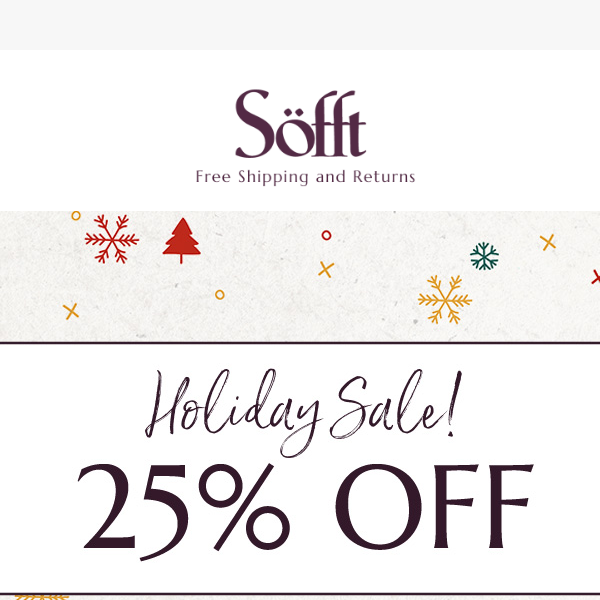 25% Off Select Styles on Sale