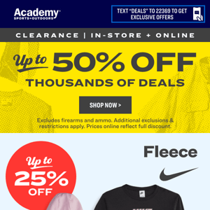 Have Fun with Up to 50% Off Clearance Today