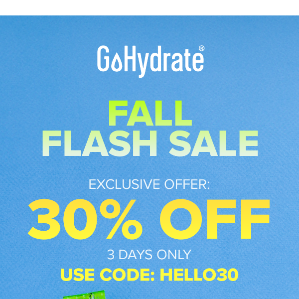 Fall Flash Sale: Get 30% OFF Sitewide! 🍁