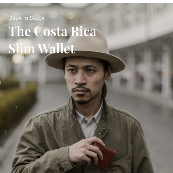 Back in Stock | The Costa Rica | Café Leather