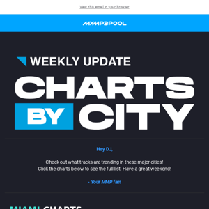 Check out what tracks are trending by city! ✈