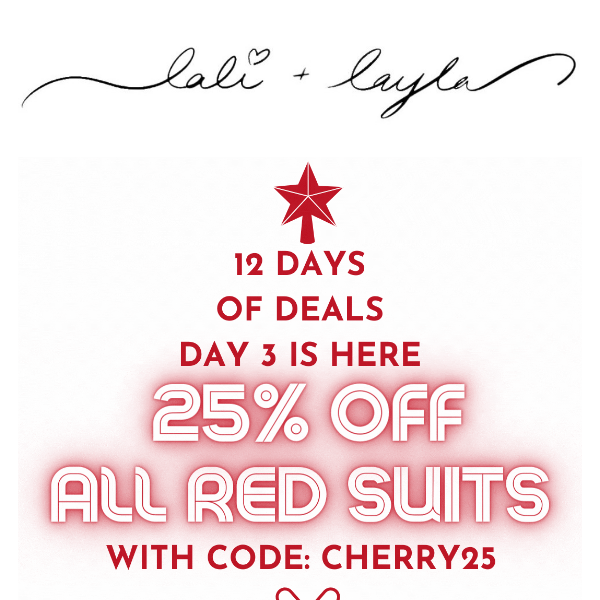 Day 3 Of Deals ❤️ Holiday Red Sale!