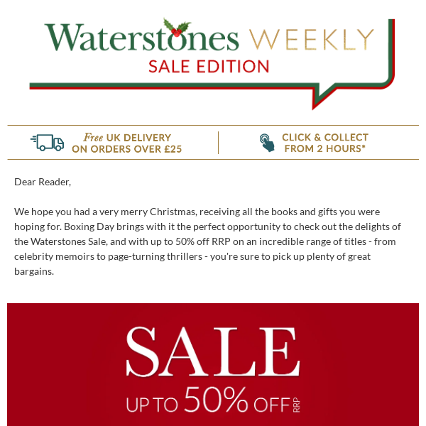 Your Waterstones Weekly: Sale Edition