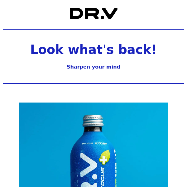 DrV Clarity + Focus is BACK!