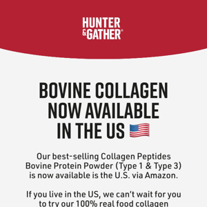 Bovine Collagen now available in the US 🇺🇸