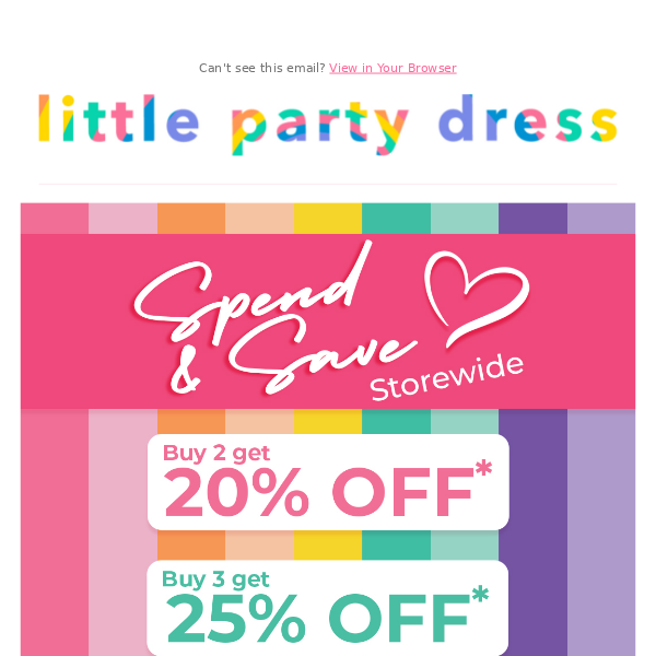 🌈 Spend and Save: up to 30% off SITEWIDE 🎉