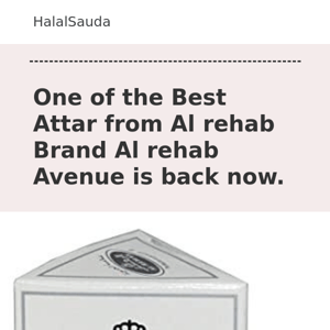 Saudi Arabian Brand Al Rehab's items are back