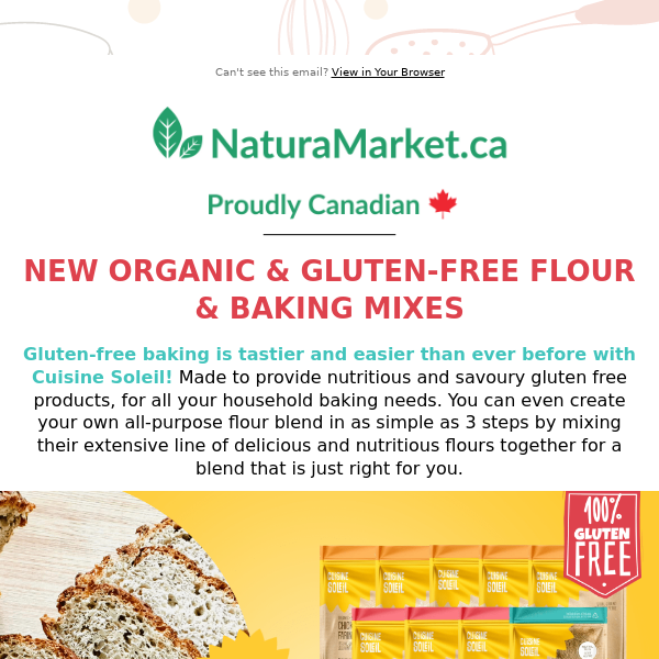 Mega Nutrition with 🇨🇦 Silver Bakery Bread & Cuisine Soleil Organic GF Baking Mixes