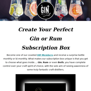 Build Your Perfect Gin or Rum Subscription Box