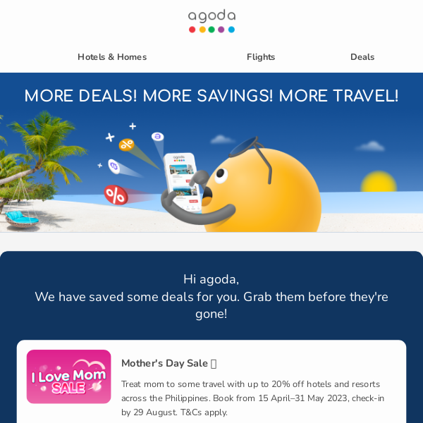 Hey Agoda, check out the top travel deals for this week!