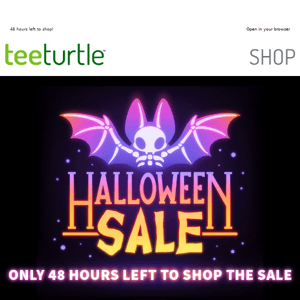 50% off Halloween ends soon! 🎃