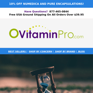 There's Still Time! NuMedica and Pure Encapsulations Brands Now 10% Off! OVitaminPro