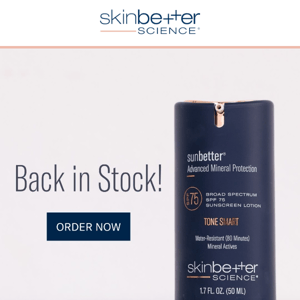 Our # 1 Selling Sunscreen Lotion is Back in Stock!