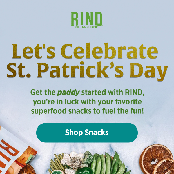 Celebrate St. Paddy’s Day with RIND🍀💚🍏