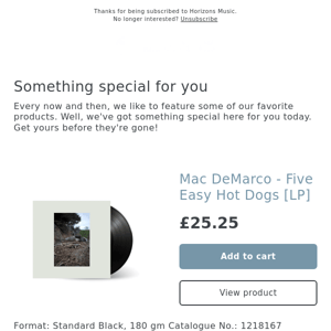 SOON! Mac DeMarco - Five Easy Hot Dogs [LP]