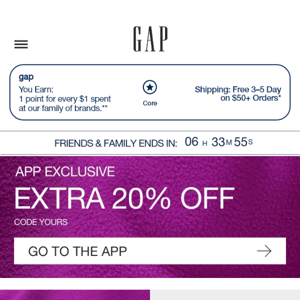 DISAPPEARING TONIGHT: enjoy 40% OFF + 20% OFF in app w/ a special code