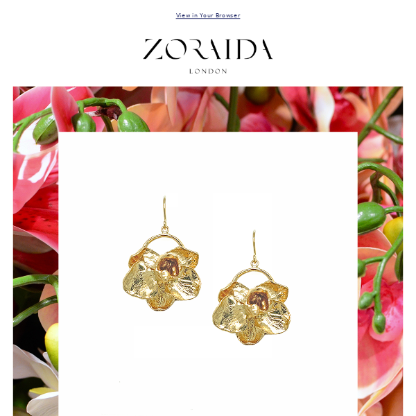 Just Landed: The Gold Orchid Hoop Earrings