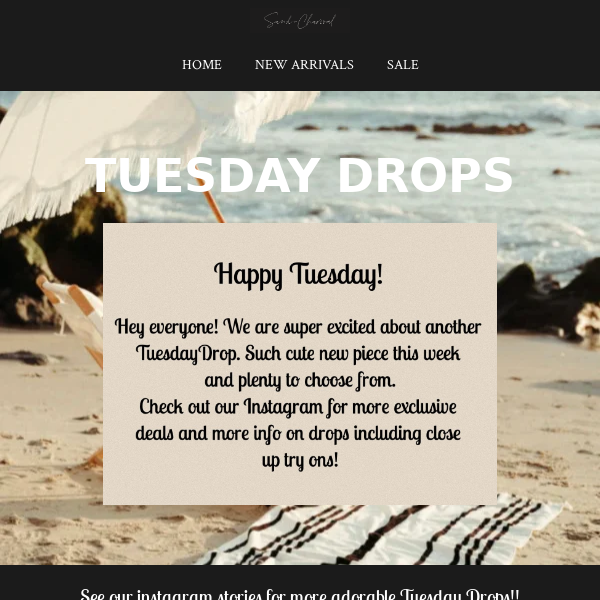 TUESDAY DROPS <3 Sand + Charcoal