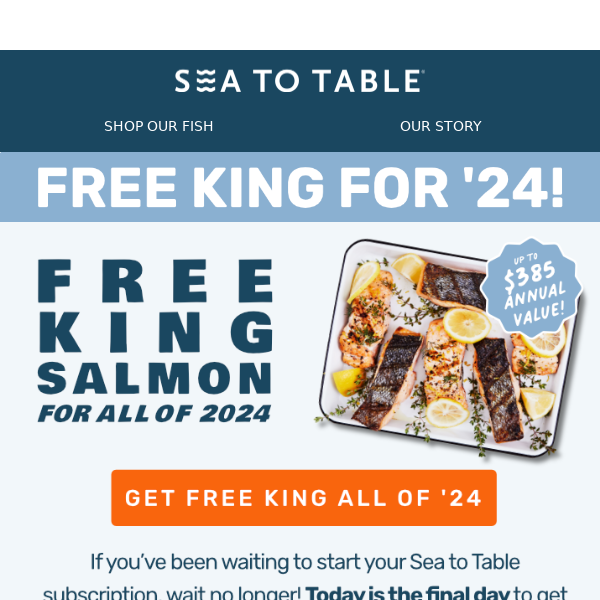 Final Call for FREE KING SALMON